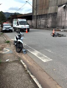 ACIDENTE ENTRE MOTO E BICICLETA MOBILIZA RESGATE EM CLÁUDIO