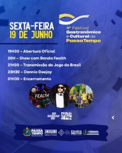 PASSA TEMPO SE PREPARA PARA RECEBER A 4º EDIÇÃO DO FESTIVAL GASTRONÔMICO E CULTURAL