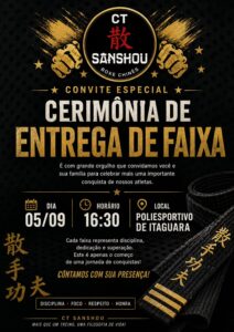 CENTRO DE TREINAMENTO DE ARTES MARCIAIS DE ITAGUARA PROMOVE CERIMÔNIA DE ENTREGAS DE FAIXAS