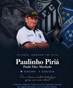 FUTEBOL AMADOR REGIONAL SE DESPEDE DE PAULINHO PIRIÁ SÍMBOLO DE DEDICAÇÃO AO TUPANUARA FUTEBOL CLUBE